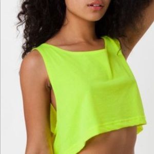 American apparel neon crop top